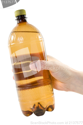 Image of hand with plastic bottle