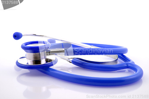 Image of blue medical stethoscope