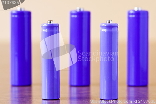 Image of purple alkaline batteries