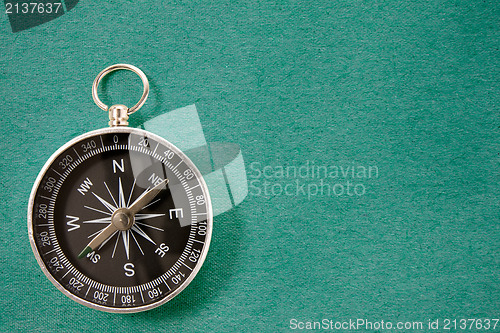Image of compass on the blue  background