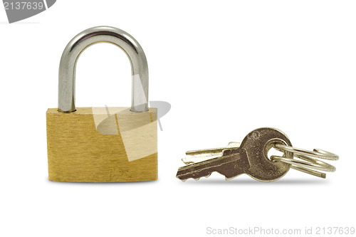 Image of padlock and keys