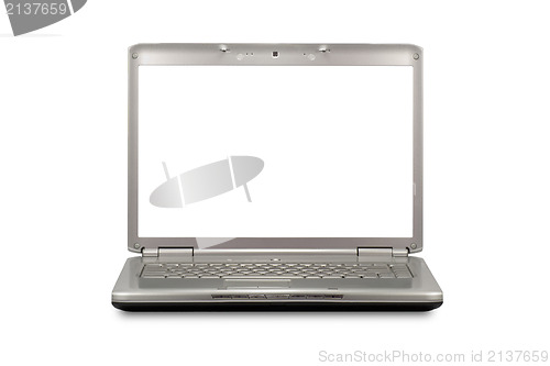 Image of laptop with blank monitor