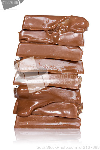Image of Melting chocolate pieces