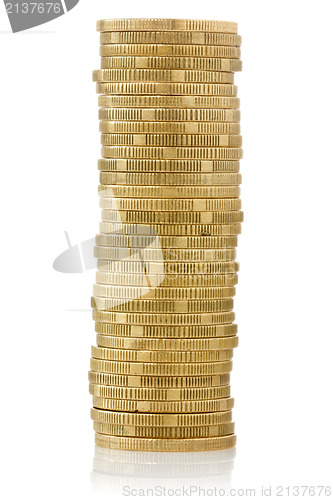 Image of big stack of yellow coins