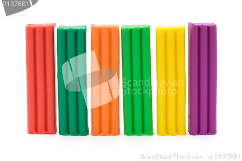 Image of colorful plasticine bricks