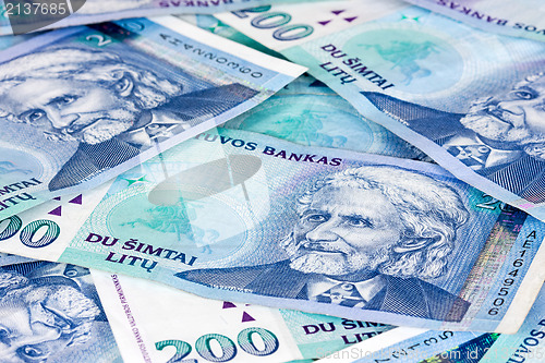 Image of Lithuanian currency background
