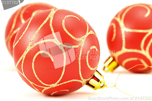 Image of christmas balls with ornament