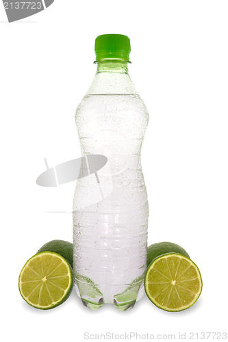 Image of water and a green lemons