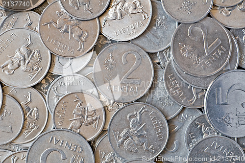 Image of close-up of a silver coins