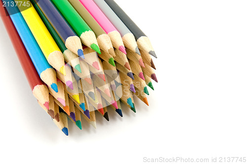 Image of bunch of colored pencils