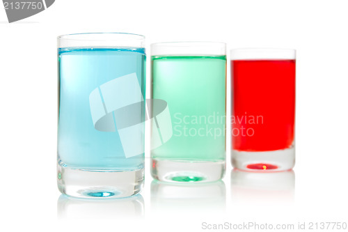Image of row of colorful shots 
