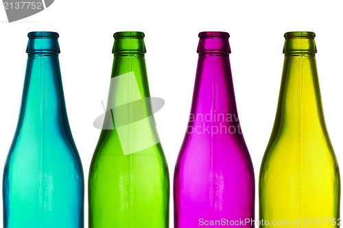 Image of four color bottles 