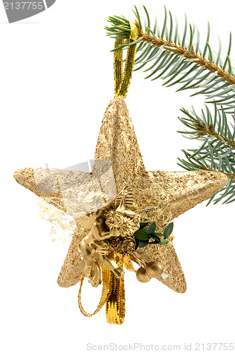 Image of christmas star with angel