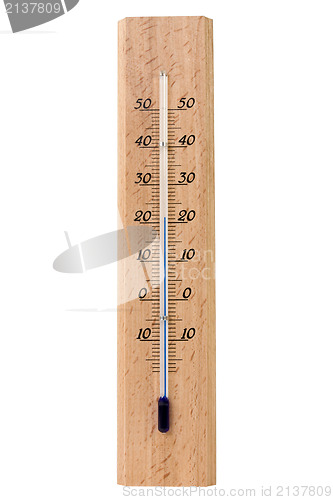 Image of wooden thermometer