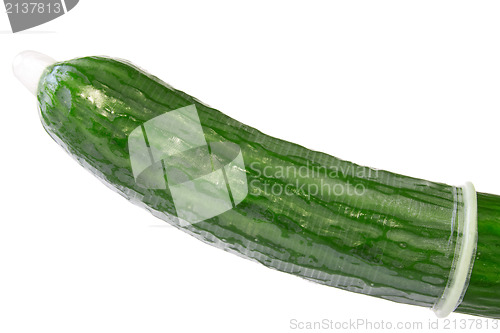 Image of Cucumber in a condom