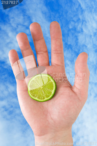 Image of hand with lemon