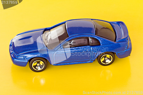 Image of blue mini car
