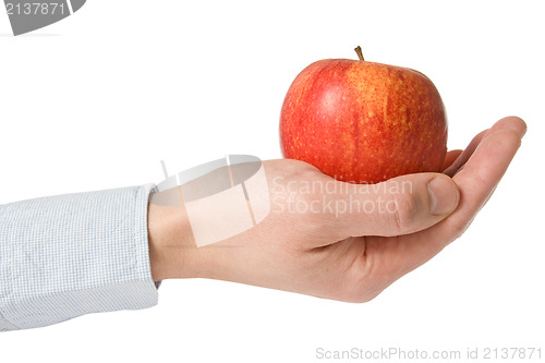 Image of hand with apple