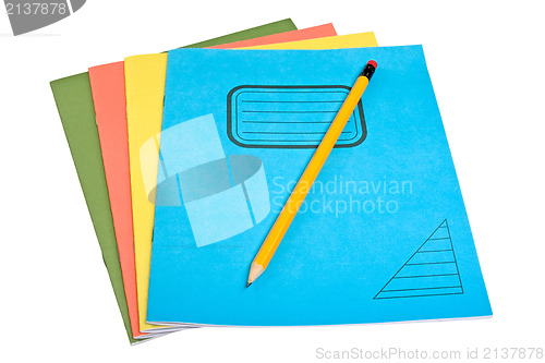 Image of color exercise books