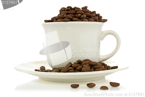 Image of cup full of coffee beans 