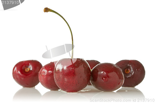 Image of ripe juicy cherries 