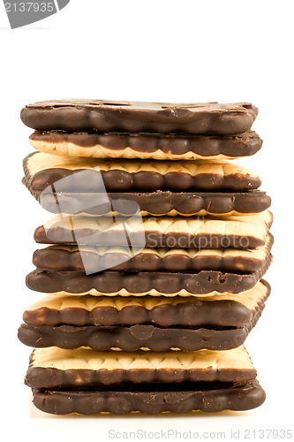 Image of chocolate cookies heap