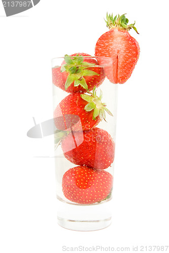 Image of strawberries in a glass