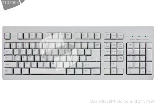 Image of computer keyboard isolated on a white