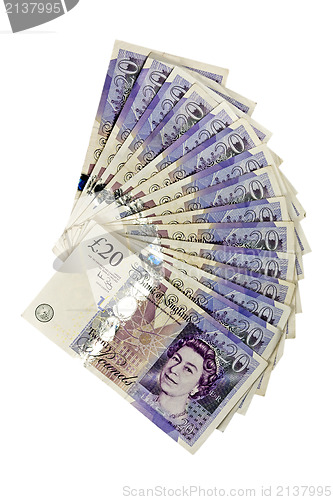 Image of banknotes of twenty pounds