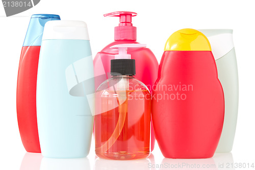 Image of set of cosmetic bottles