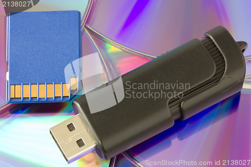 Image of different media storage