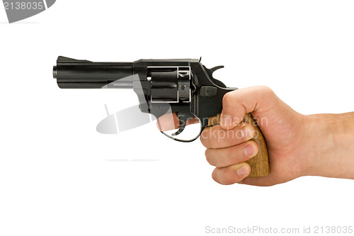 Image of hand with revolver