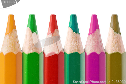 Image of row of colorful pencils