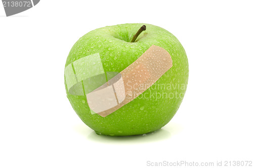 Image of  apple with plaster