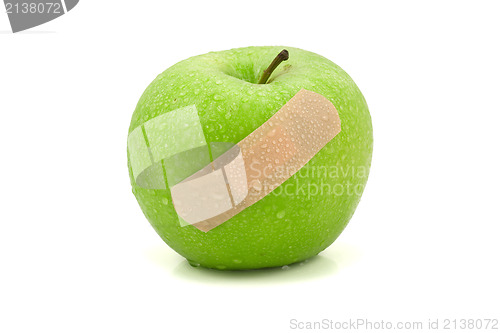 Image of  apple with plaster