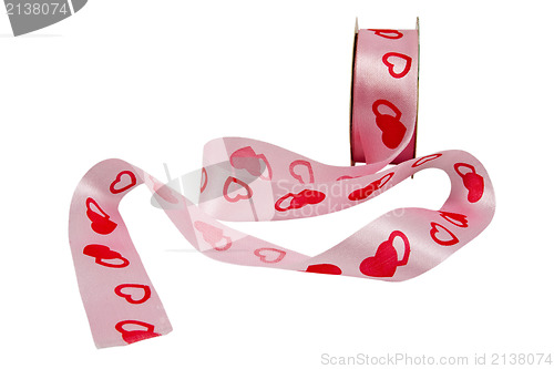 Image of ribbon with red hearts