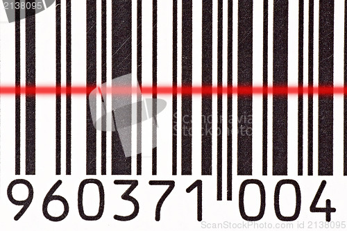 Image of barcode reader scanning a bar code