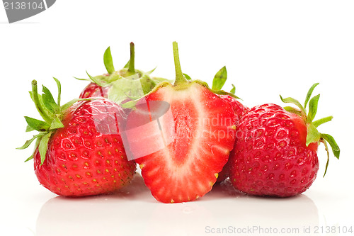Image of red fresh strawberries
