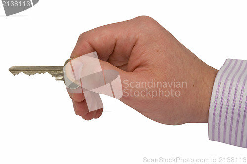 Image of hand with key 