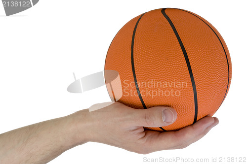 Image of hand with orange ball