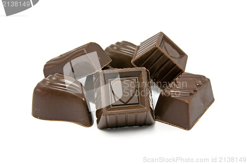 Image of dark assorted chocolate pralines