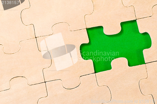 Image of green missed piece