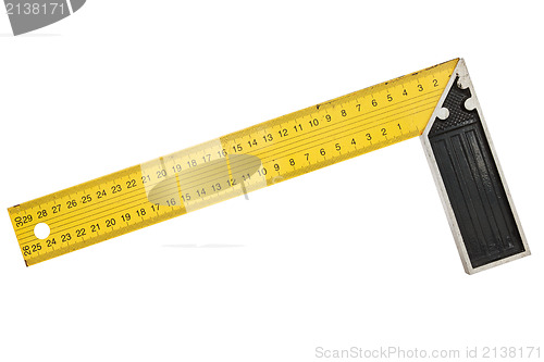 Image of iron ruler with angle bar