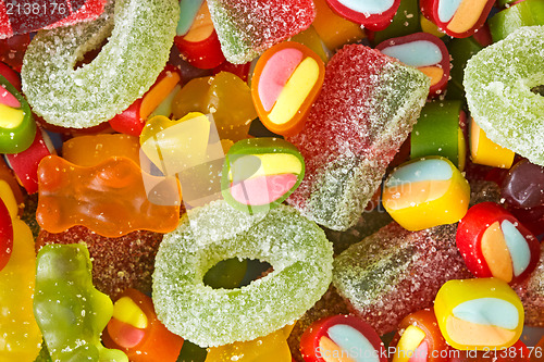 Image of assortment of colorful jelly sweets