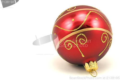 Image of red christmas bauble 