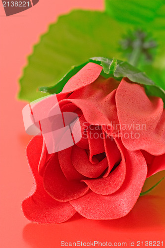 Image of red artificial rose