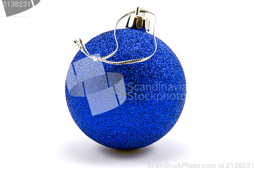 Image of blue christmas bauble