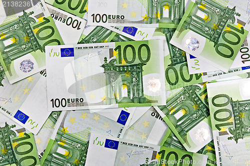 Image of banknotes of euro currency