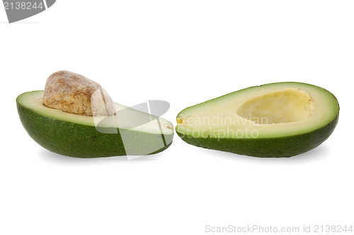 Image of two halves of avocado fruit