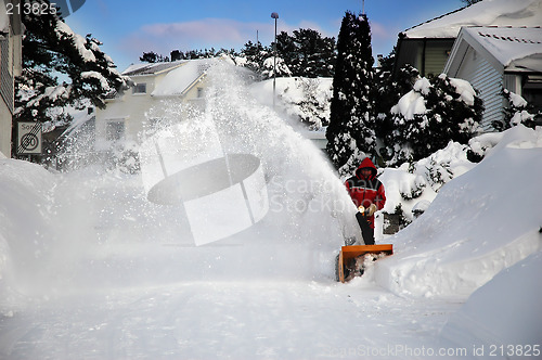 Image of Snowblowing